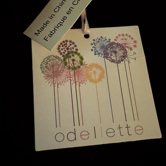 Odelette Springtime Egg shaped Bunny with ears and floral design NWT - Picture 6 of 8